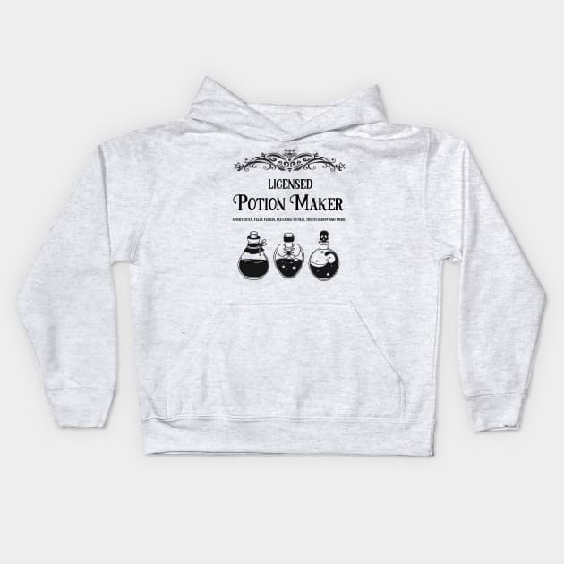 Licensed Potion Maker Kids Hoodie by kimcarlika